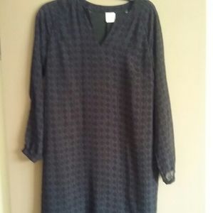 CABI Light Weight Harlequi  Black Purple Dress XS